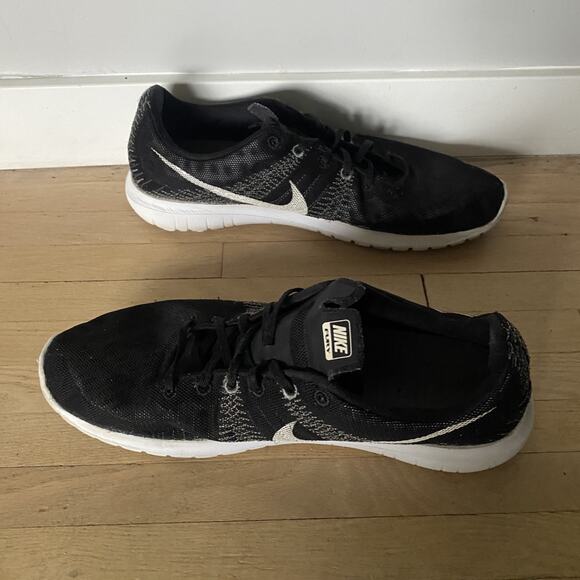 Nike Flex Fury Fitsole Black Athletic Running Shoes Mens Size 13 - Picture 6 of 9